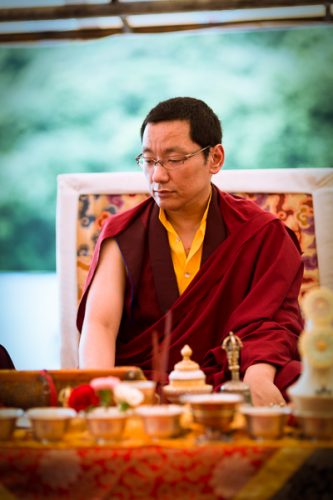 Trungram Gyaltrul Rinpoche performing the puja of Demchok. Photo/Tokpa Korlo