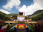 View of the roof of Shar Minub monastery, where the cremation of Kunzig Shamar Rinpoche took place. Photo/Tokpa Korlo