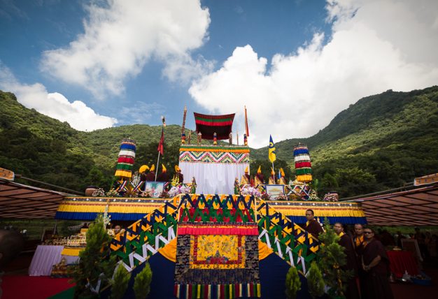 View of the roof of Shar Minub monastery, where the cremation of Kunzig Shamar Rinpoche took place. Photo/Tokpa Korlo