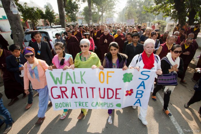 Walk of gratitude led by Thaye Dorje, His Holiness the 17th Gyalwa Karmapa